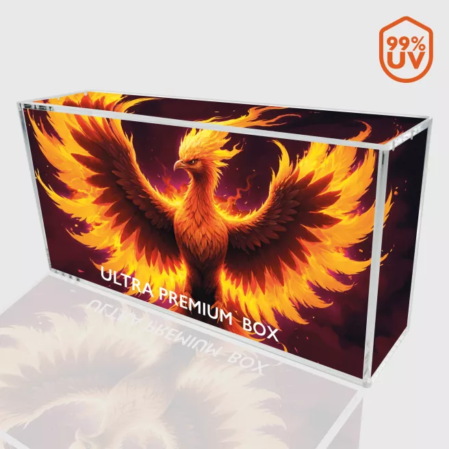 Boîtier acrylique Phoenix Shield – Coffret Pokémon Ultra Premium