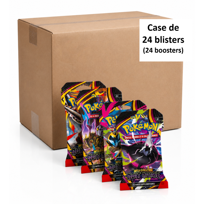 Case scellée : 24 blisters - Méga-Évolution ME 05 - Nuit Noire