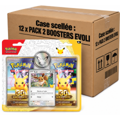 POKEMON 30 ANS - CASE SCELLEE 12 x PACK 2 BOOSTERS EVOLI